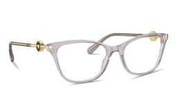 VERSACE Medusa Wide Cat-Eye Eyeglasses in Transparent Grey – Product Photo 4