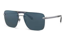 BVLGARI Rimless Wide Rectangle Sunglasses in Gunmetal – Product Photo 2