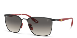 نظارة شمسية فيراري بإطار مربع للجنسين من راي بان بلون أسود - صورة المنتج 2