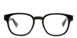 Shop GUCCI Square Eyeglasses in Black online.