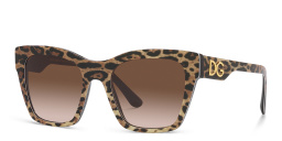 Shop Dolce & Gabbana Square Sunglasses in Brown online.