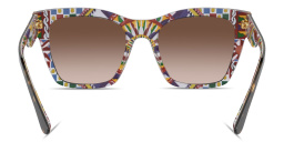 Shop Dolce & Gabbana DG Motif Square Sunglasses in Havana online.