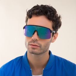 نظارات شمسية سوترو لايت مستطيلة بإطار نصفي من اوكلي بلون أسود - صورة المنتج 6