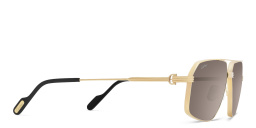 Shop Cartier Première de Cartier Aviator Sunglasses in Gold online.
