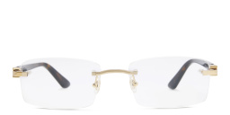 Cartier Signature 'C'de Cartier Rimless Eyeglasses in Havana – Product Photo 1
