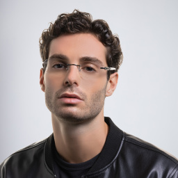 Cartier Signature 'C'de Cartier Rimless Eyeglasses in Silver/Blue – Product Photo 6