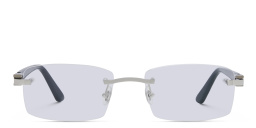 Signature 'C'de Cartier Rimless Eyeglasses من كارتييه بلون فضي/أزرق - صورة المنتج 1