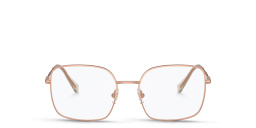 MIU MIU Wide Square Eyeglasses in Pink Gold – Product Photo 1