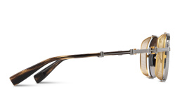 BALMAIN Brigade I Unisex Round Sunglasses in Silver – Product Photo 3