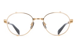 BALMAIN Brigade I Unisex Round Eyeglasses in Gold – Product Photo 1