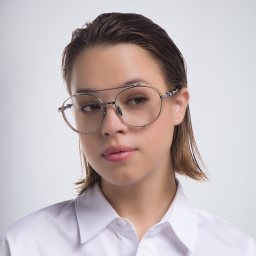 نظارة طبية "بريغايد II" بإطار دائري واسع للجنسين من بالمان بلون فضي - صورة المنتج 5