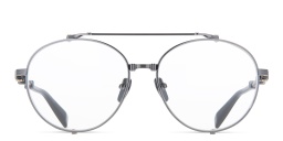 Brigade II Unisex Round Eyeglasses Large من بالمان بلون رمادي - صورة المنتج 1