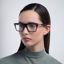 BALMAIN Sentinelle I Unisex Square Eyeglasses in Black – Product Photo 6