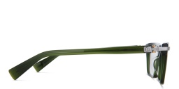 Shop BALMAIN Sentinelle I Unisex Square Eyeglasses in Green online.