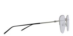 MONTBLANC Half Rim Round Eyeglasses in Silver – Product Photo 3