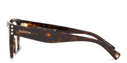 VALENTINO Rhinestone Cat-Eye Eyeglasses in Polished Havana – Product Photo 3