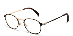 DAVID BECKHAM Round Eyeglasses in Matte Brown Ruthenium – Product Photo 2