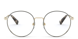 Stud Round Eyeglasses من فالنتينو بلون أسود - صورة المنتج 1