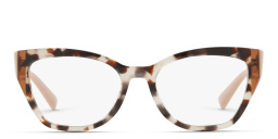 VALENTINO Stud Cat-Eye Eyeglasses in Havana – Product Photo 1