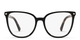VALENTINO Stud Square Eyeglasses in Black – Product Photo 1