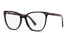 VALENTINO Stud Square Eyeglasses in Black – Product Photo 2