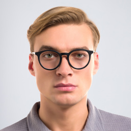 Shop EYE'M Round Eyeglasses in Black online.