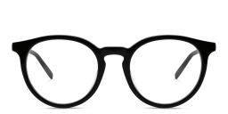 EYE'M Round Eyeglasses in Shiny Black – Product Photo 1