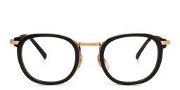 EYE'M Square Eyeglasses in Gold Black – Product Photo 1