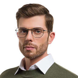 EYE'M Irregular Eyeglasses in Black – Product Photo 6