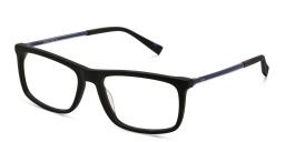 EYE'M Wide Rectangle Eyeglasses in Black – Product Photo 2