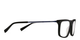 EYE'M Wide Rectangle Eyeglasses in Black – Product Photo 3