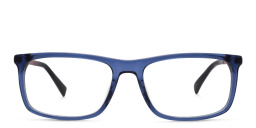 EYE'M Wide Rectangle Eyeglasses in Blue – Product Photo 1