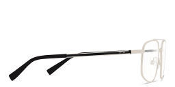 Shop EYE'M Wide Aviator Eyeglasses in Silver online.