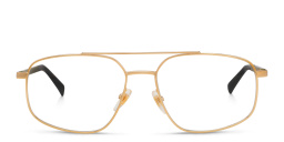 Shop EYE'M Wide Aviator Eyeglasses in Gold online.