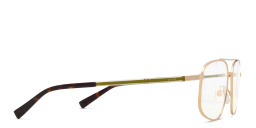 Shop EYE'M Wide Aviator Eyeglasses in Gold online.