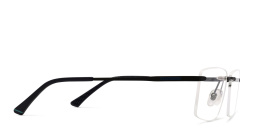 EYE'M Rimless Wide Rectangle Eyeglasses in Black – Product Photo 3