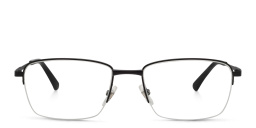 EYE'M Half Rim Rectangle Eyeglasses in Black – Product Photo 1