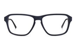 EYE'M Wide Rectangle Eyeglasses in Blue – Product Photo 1