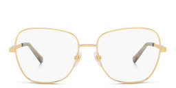 Shop EYE'M Wide Square Eyeglasses in Gold online.