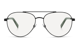 EYE'M Wide Aviator Eyeglasses in Black – Product Photo 1