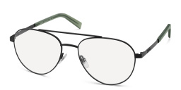EYE'M Wide Aviator Eyeglasses in Black – Product Photo 2