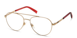 Shop EYE'M Wide Aviator Eyeglasses in Gold online.