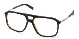 EYE'M Wide Aviator Eyeglasses in Havana – Product Photo 2