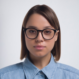 EYE'M Round Eyeglasses in Black – Product Photo 5