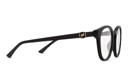 EYE'M Round Eyeglasses in Black – Product Photo 3