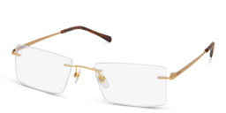 EYE'M Rimless Rectangle Eyeglasses in Gold – Product Photo 2