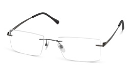 Shop EYE'M Rimless Rectangle Eyeglasses in Grey online.