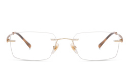 Rimless Rectangle Eyeglasses من EYE'M بلون ذهبي - صورة المنتج 1