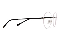 EYE'M Rimless Round Eyeglasses in Silver – Product Photo 3