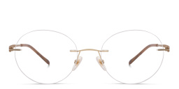 Rimless Round Eyeglasses من EYE'M بلون ذهبي - صورة المنتج 1